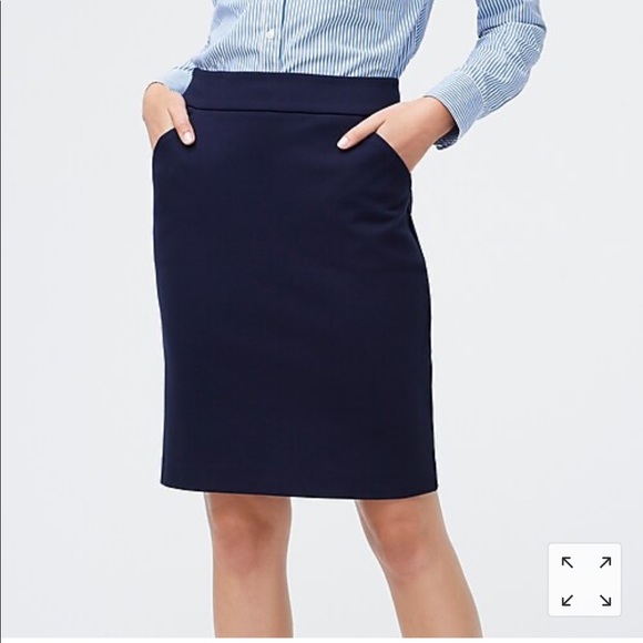J. Crew Dresses & Skirts - J.Crew Navy Ponte Work Pencil Skirt Size 10